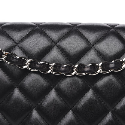 Chanel Lambskin Quilted Maxi Single Flap Black 15 of 16
