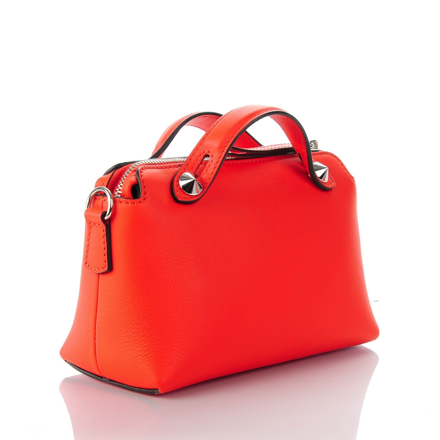 Fendi Vitello Dolce Mini By The Way Boston Bag Papavero 3 of 8