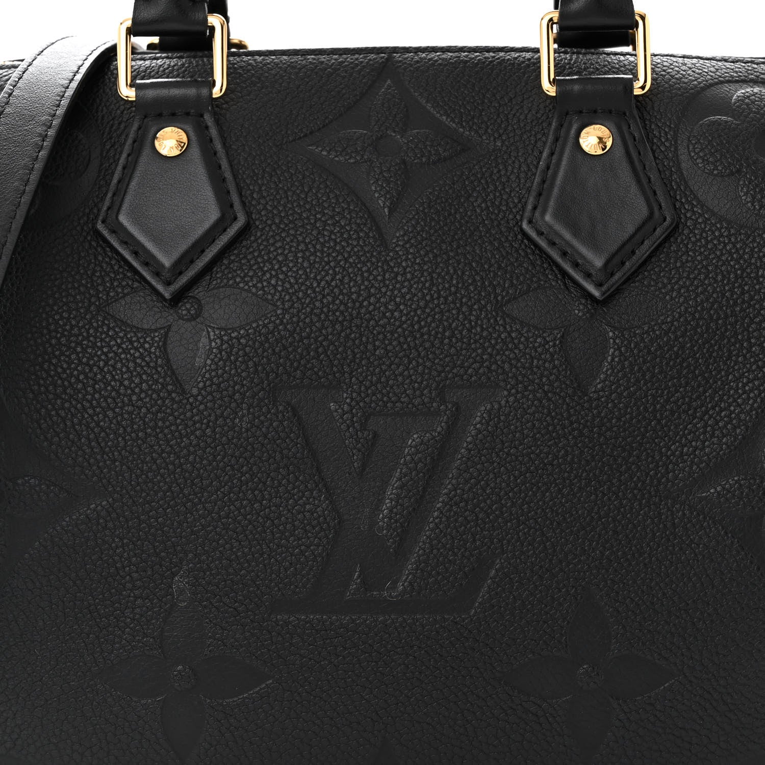 Louis Vuitton Empreinte Monogram Giant Speedy Bandouliere 25 Black 7 of 11