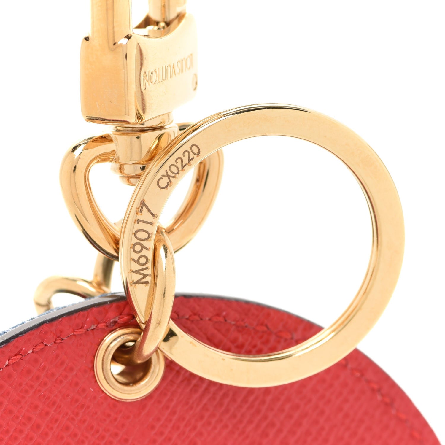 Louis Vuitton Denim Damier Monogram Patchwork Bag Charm Key Holder 3 of 4