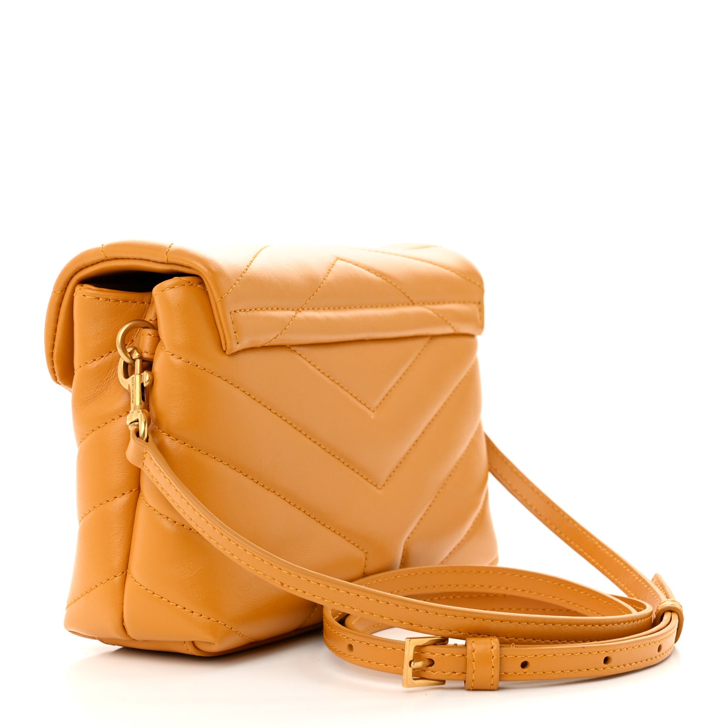 Calfskin Y Quilted Monogram Toy Loulou Crossbody Bag Cheddar
