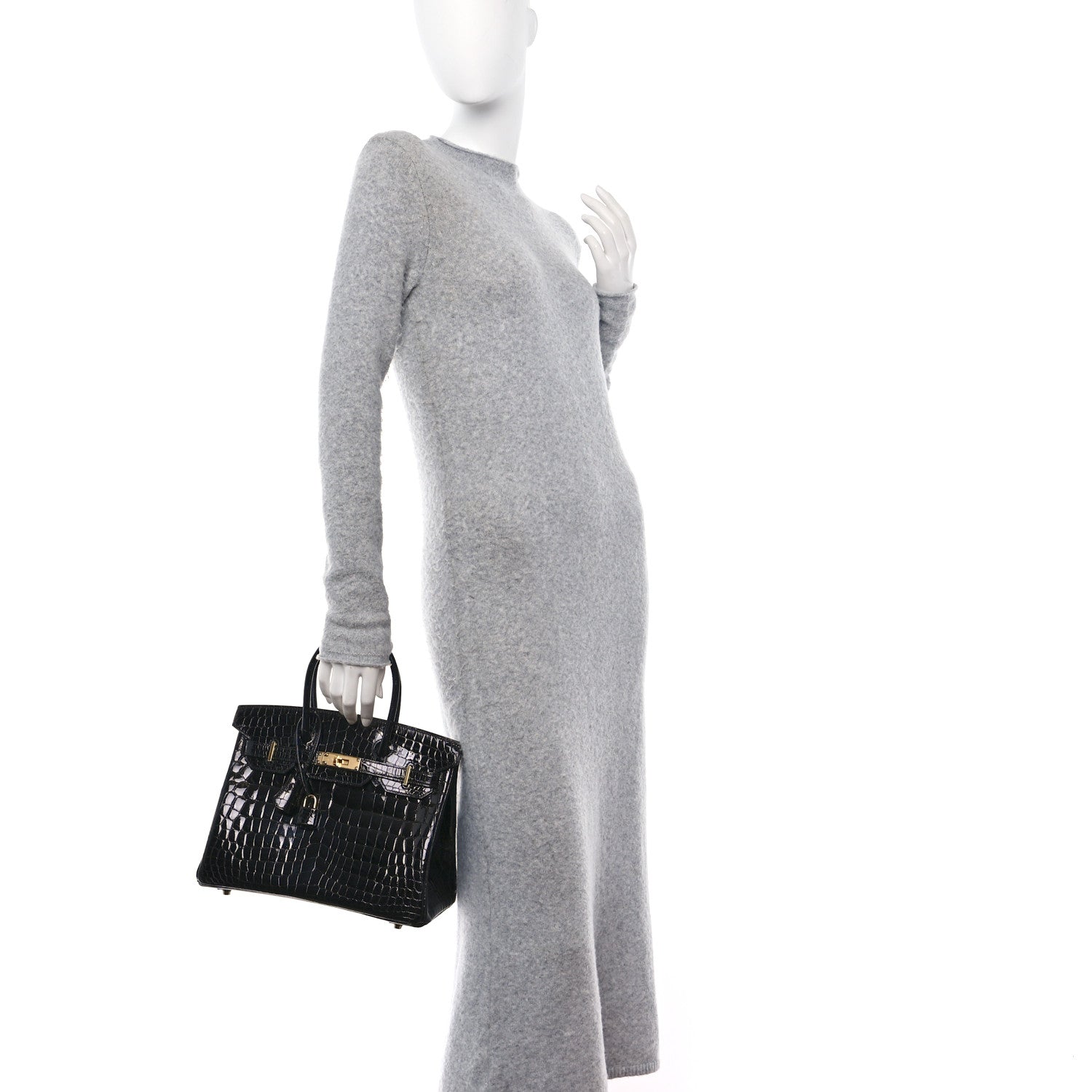 Hermes Shiny Niloticus Crocodile Birkin 30 Black 2 of 12