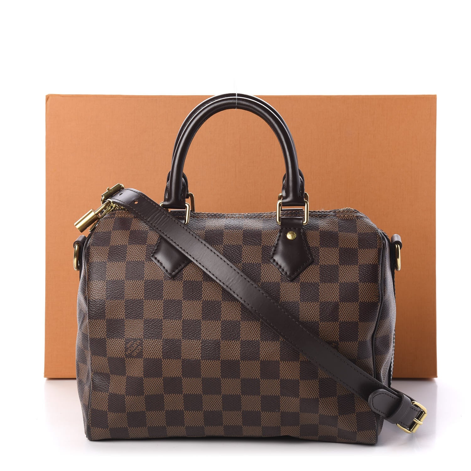 Louis Vuitton Damier Ebene Speedy Bandouliere 25 10 of 10