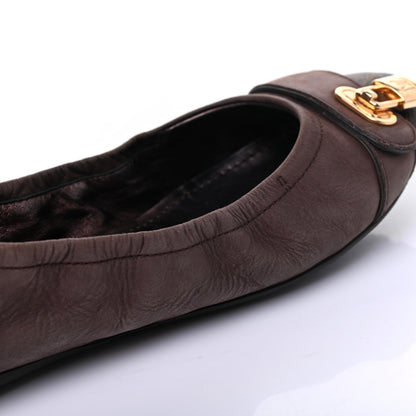 Louis Vuitton Monogram Suede Lucky Ballerina Flats 39 Brown 15 of 18