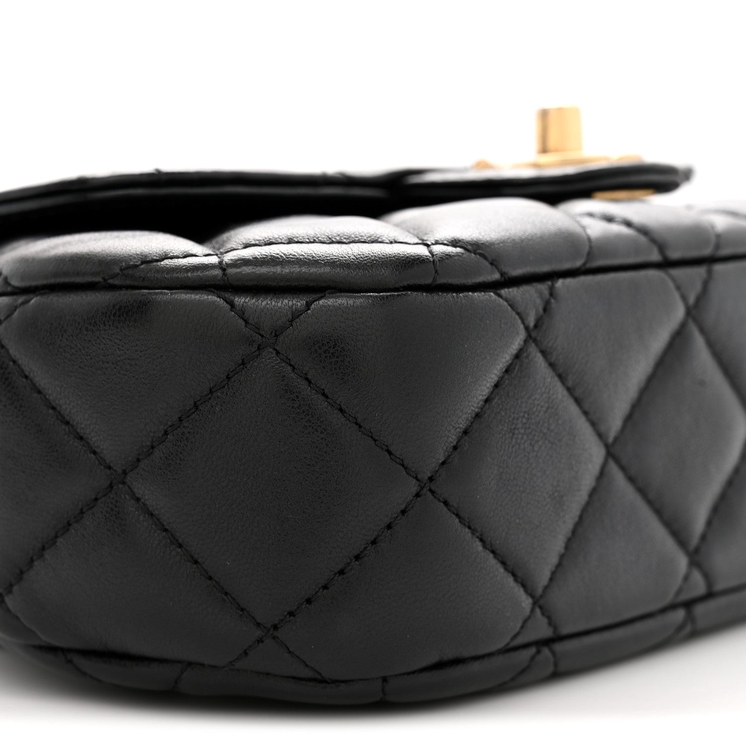 Chanel Lambskin Quilted Baywatch Top Handle Flap Black 9 of 10