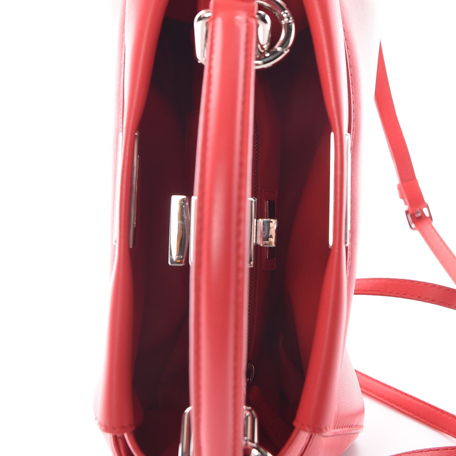 Fendi Nappa Mini Peekaboo Iconic Satchel Fiamma 5 of 12