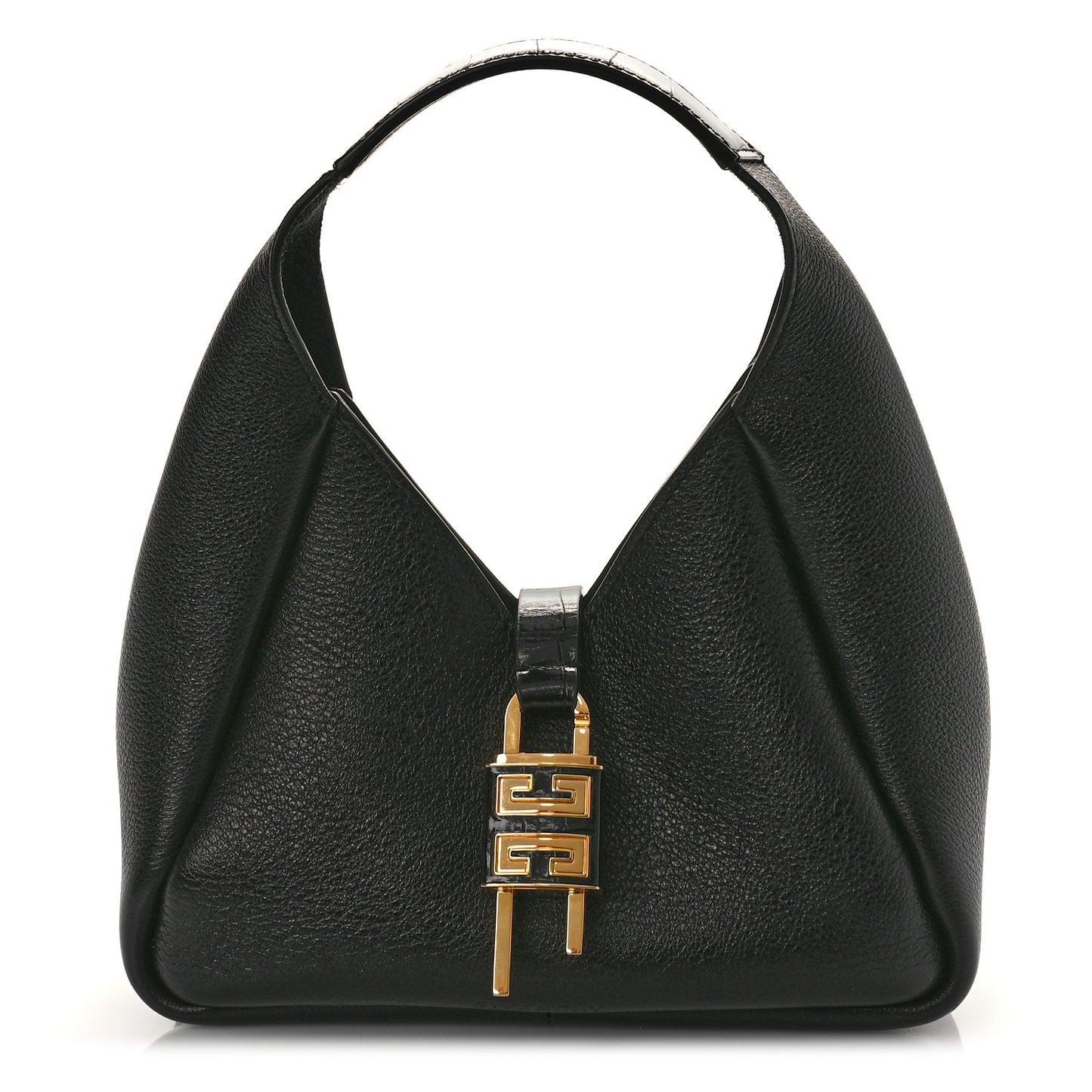Grained Calfskin Mini G-Lock Hobo Black