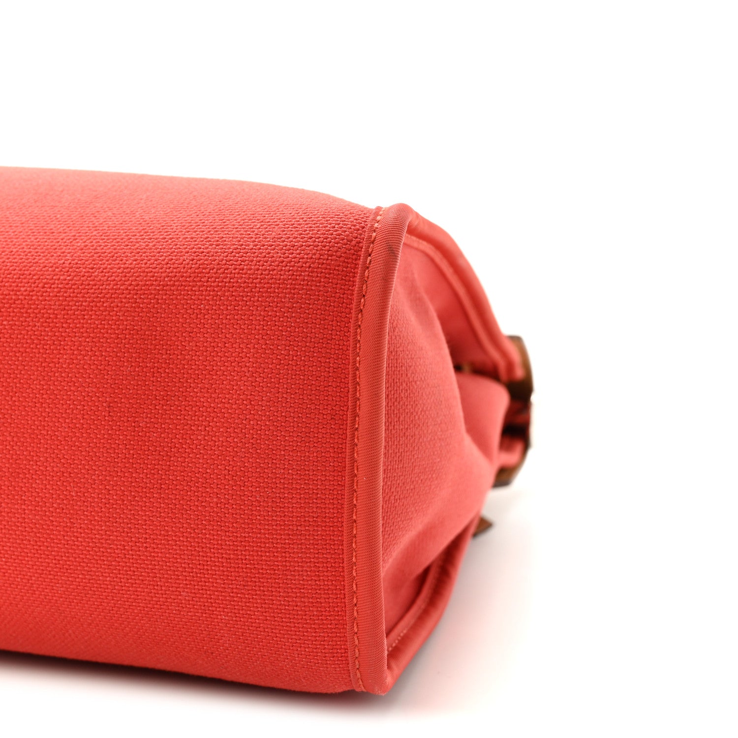 Hermes Vache Hunter Toile Herbag Zip 31 PM Rouge Tomate Natural 11 of 11