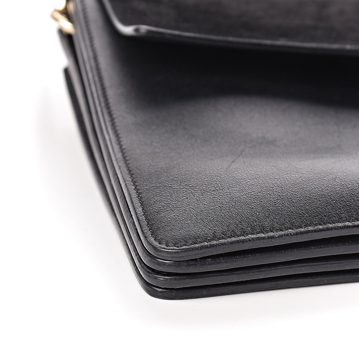 Suede Calfskin Medium Faye Shoulder Bag Black
