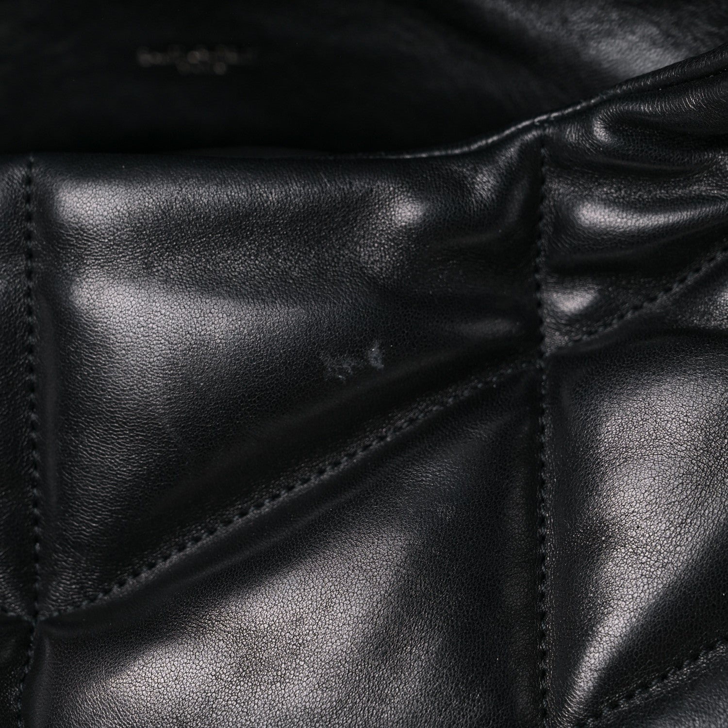 Saint Laurent Lambskin Quilted Medium Loulou Puffer Monogram Chain Satchel Black 13 of 16