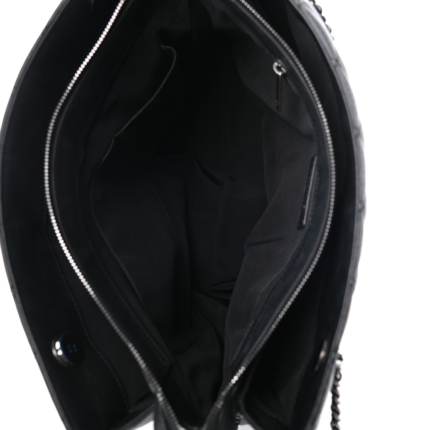 Calfskin Quilted Frame In Chain Tote Black