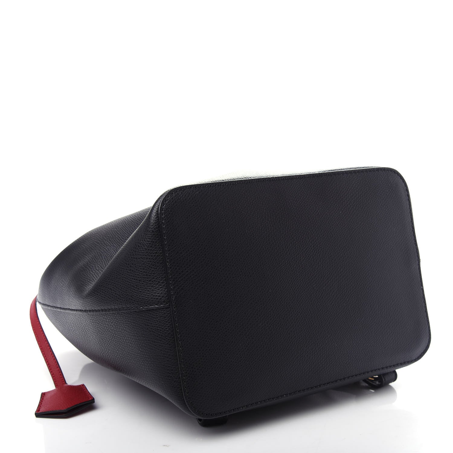 Fendi Vitello Cruise Bi-Color FF 1974 Embossed F is Fendi Drawstring Backpack Black Fragola Maya 3 of 8