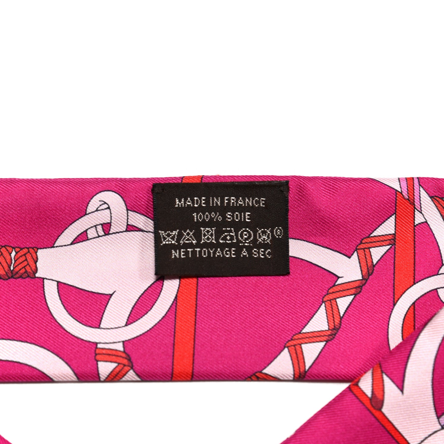 Hermes Silk Panoplie Equestre Twilly Fuchsia Rose Rouge 4 of 4