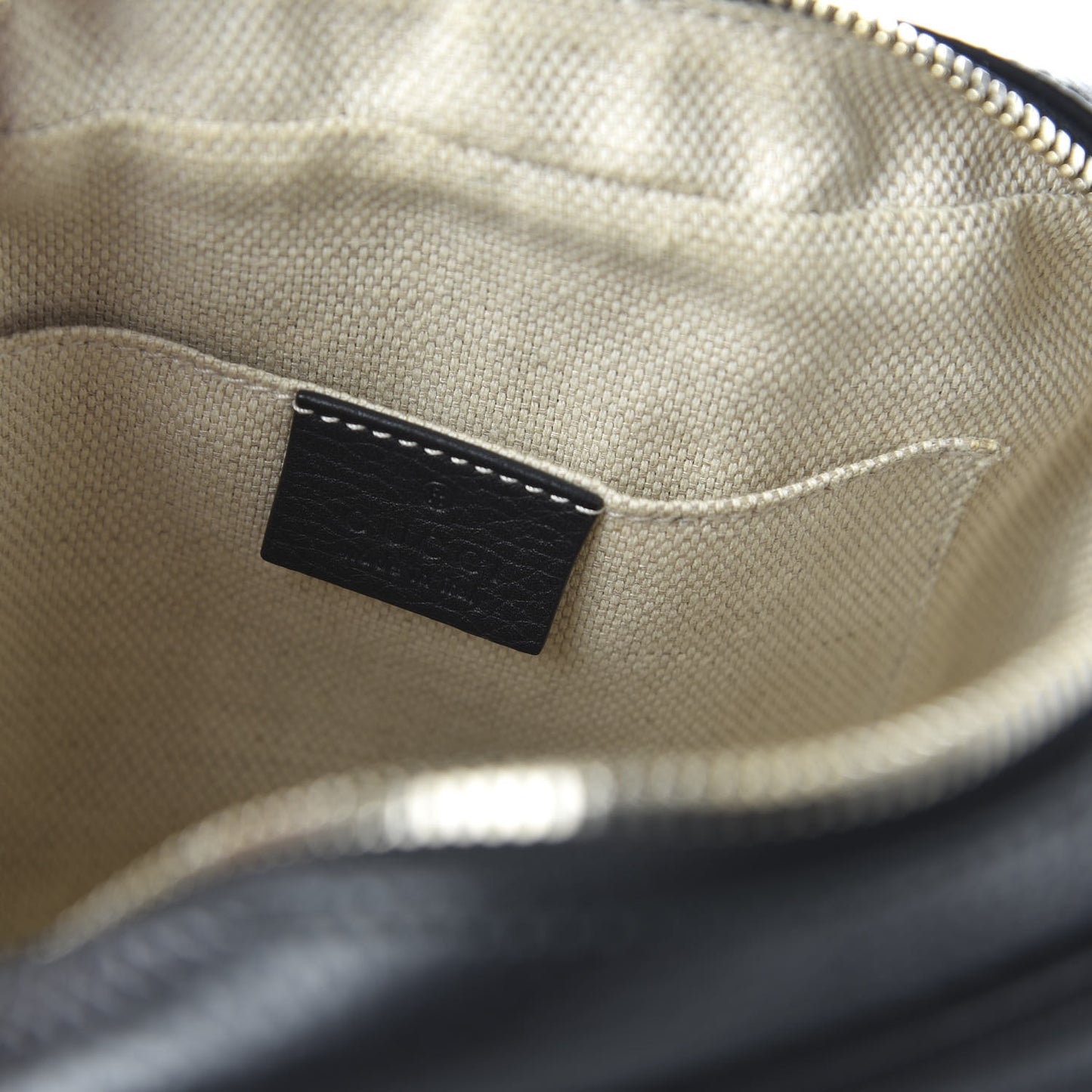 Pebbled Calfskin Small Soho Disco Bag Black