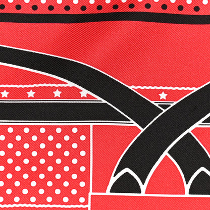 Hermes Silk Grand Manege Cut Bandana Love Scarf 65 Rouge Rose Black 7 of 8