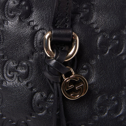 Gucci Guccissima Small Bree Zippered Tote Black 6 of 8