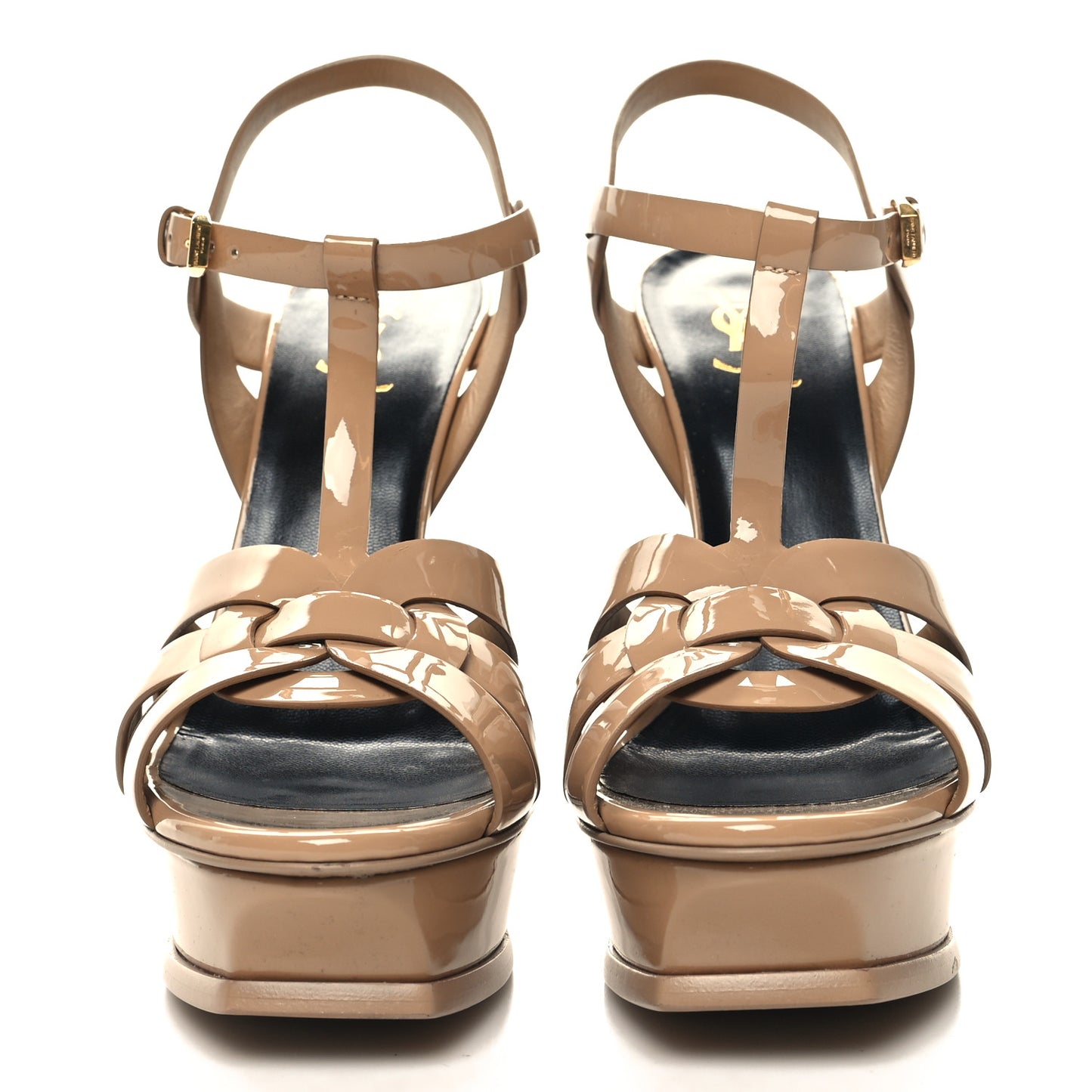 Patent Tribute 105 Platform Sandals 41 Darker Nude