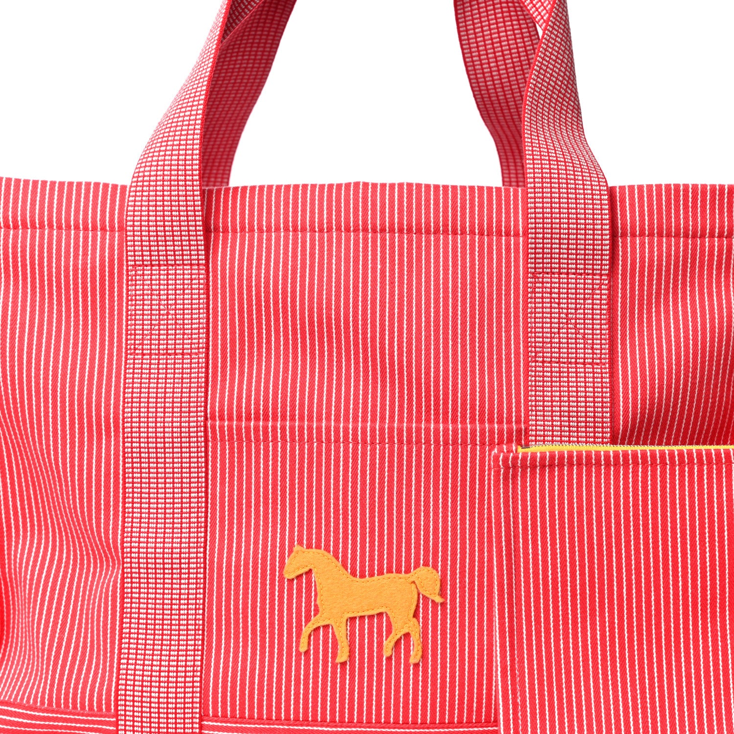 Hermes Cotton Canvas Wool Cavalcolor Nappy Tote Bag 8 of 11
