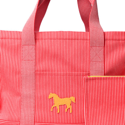 Hermes Cotton Canvas Wool Cavalcolor Nappy Tote Bag 8 of 11