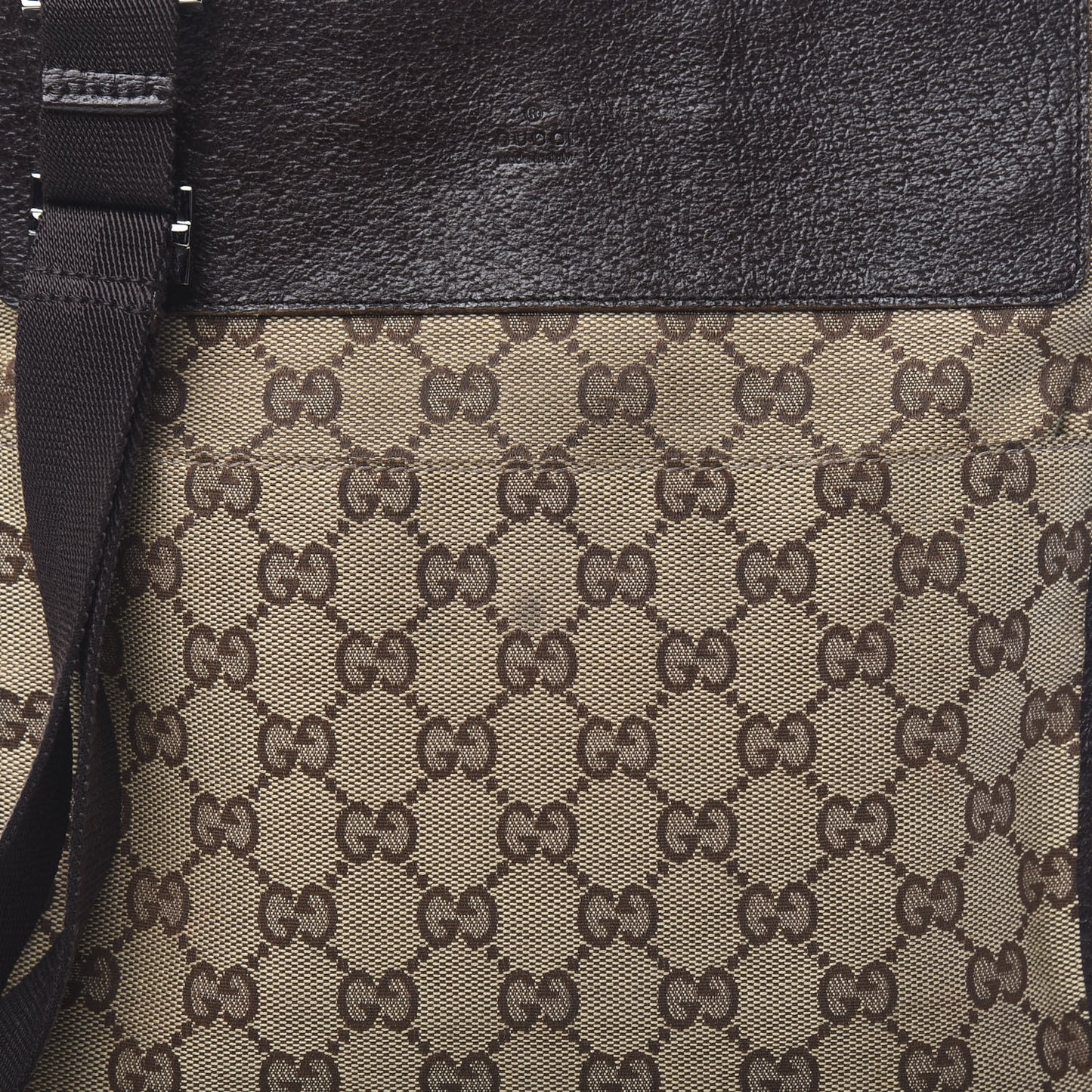 Monogram Messenger Crossbody Bag Dark Brown