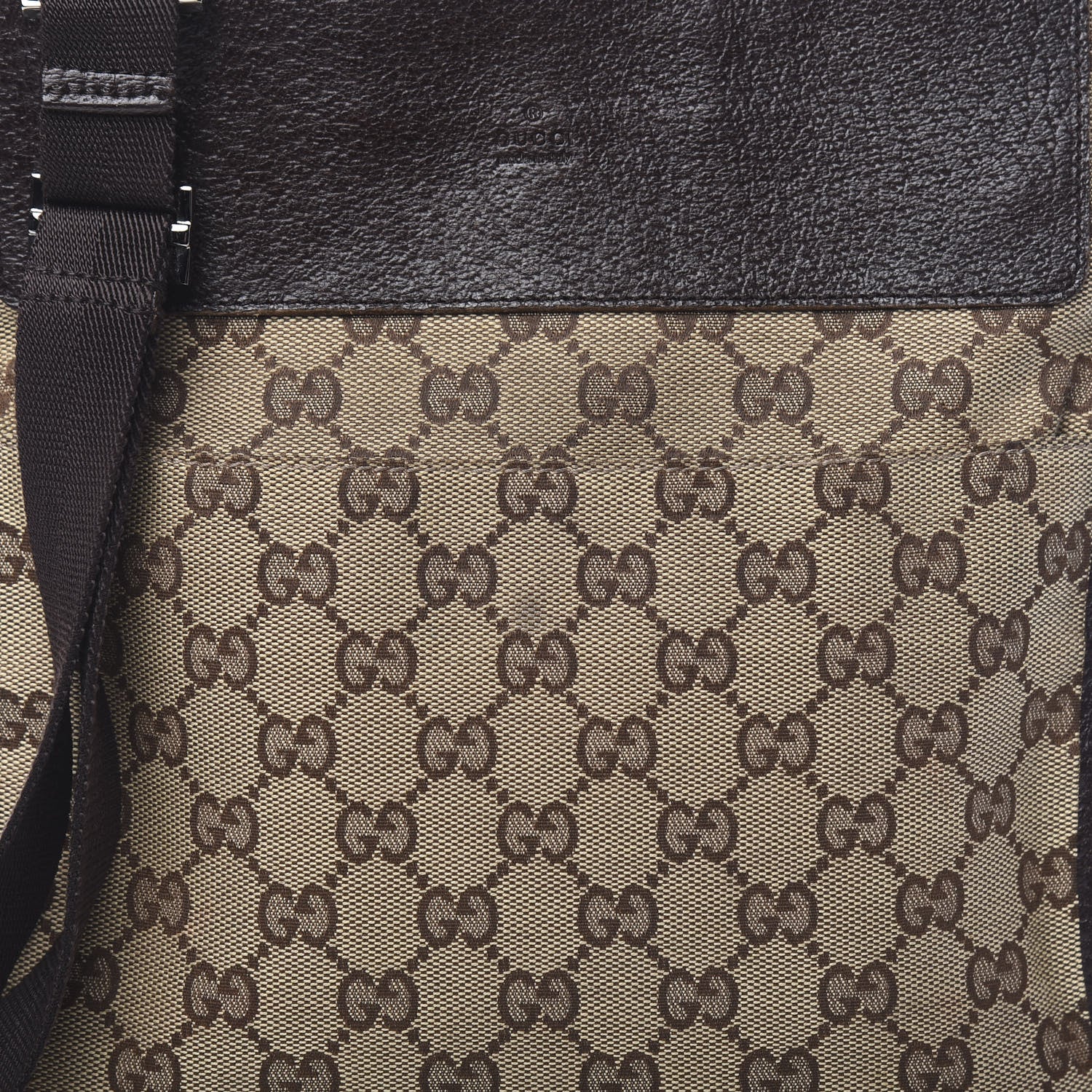 Gucci Monogram Messenger Crossbody Bag Dark Brown 10 of 11