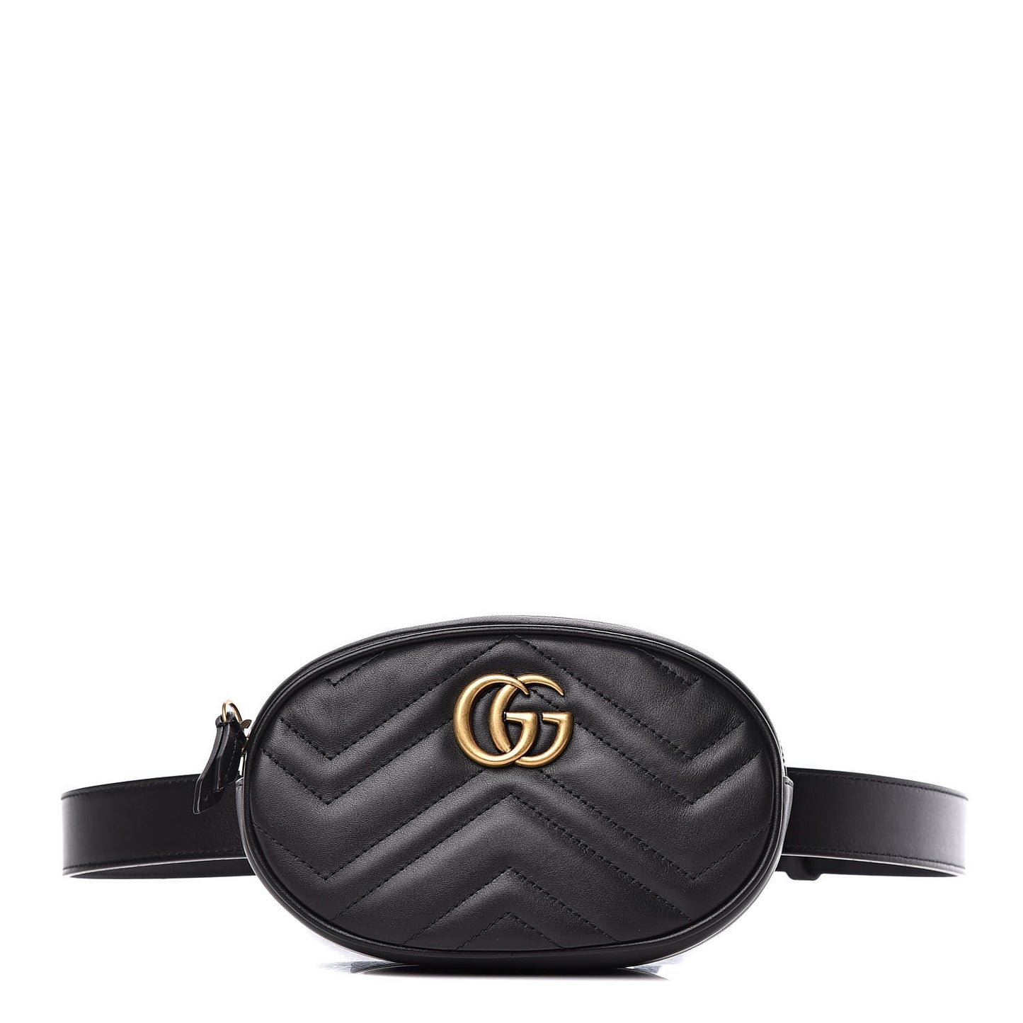 Calfskin Matelasse GG Marmont Belt Bag 85 34 Black