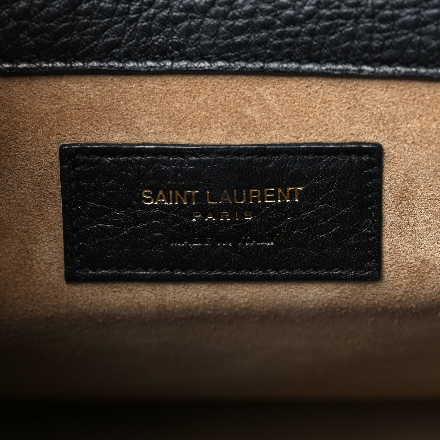 Calfskin Suede Small Muse Two Black Beige