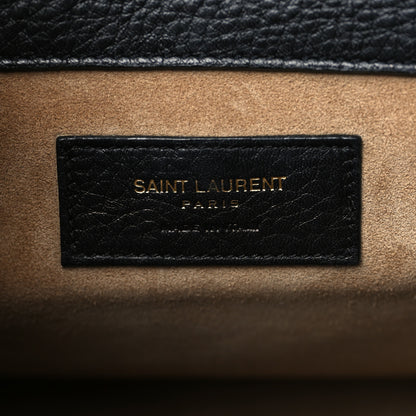 Saint Laurent Calfskin Suede Small Muse Two Black Beige 6 of 10