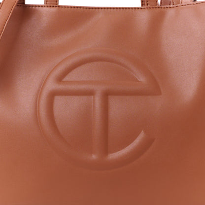 Telfar Vegan Leather Medium Shopping Bag Tan 9 of 11