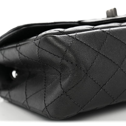 Chanel Metallic Sheepskin Quilted 2.55 Reissue Mini Flap Dark Grey 9 of 11