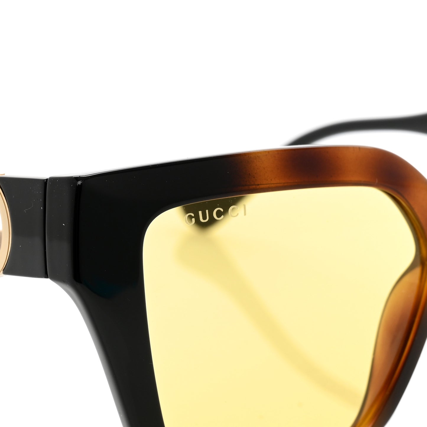 Acetate Square Frame Chain Sunglasses GG1023S Havana