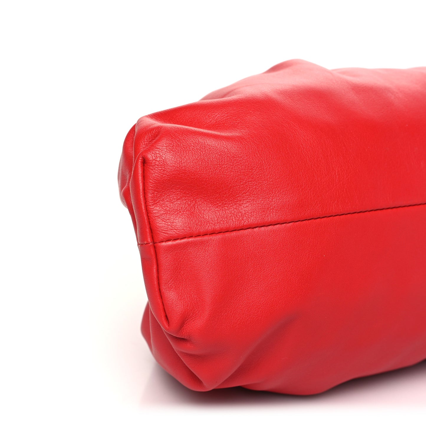 Smooth Butter Calf The Pouch Oversized Clutch Bright Red
