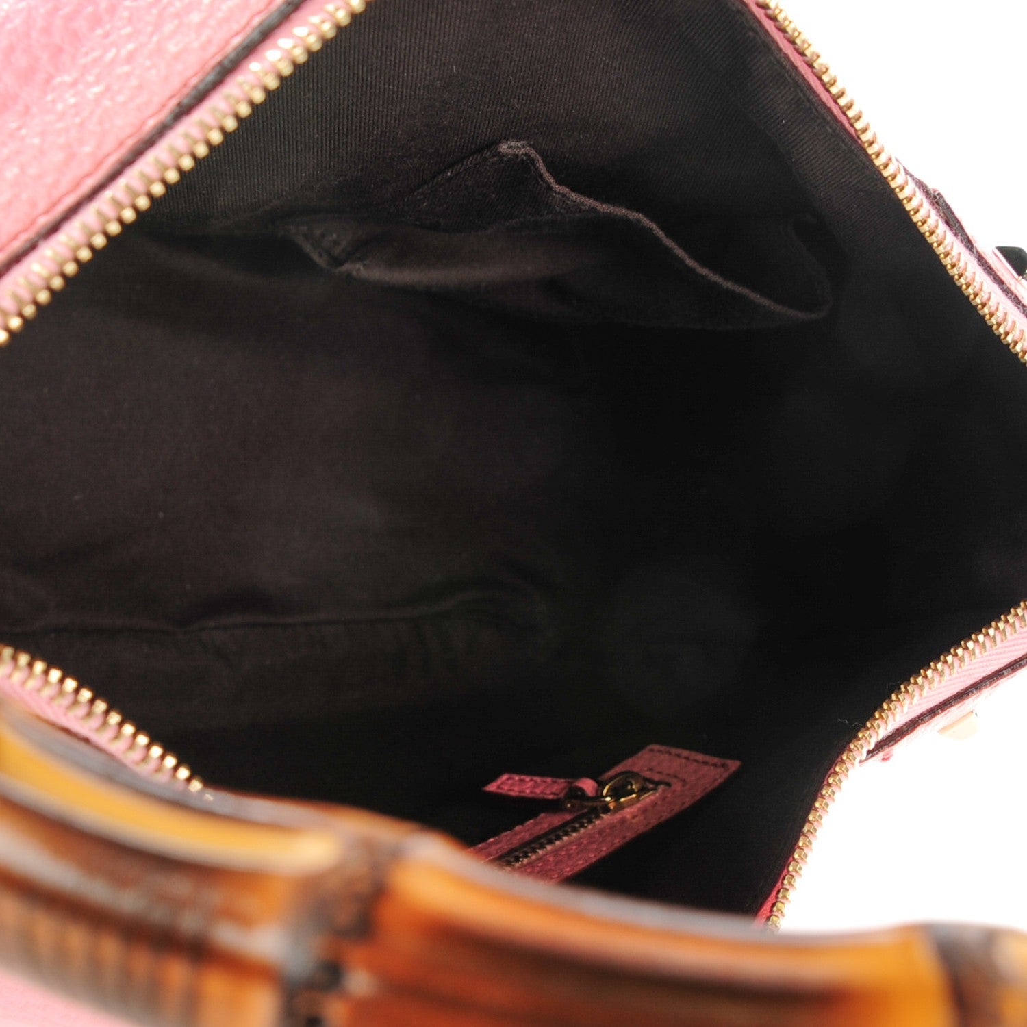 Gucci Calfskin Bamboo Top Handle Bag Pink 5 of 10