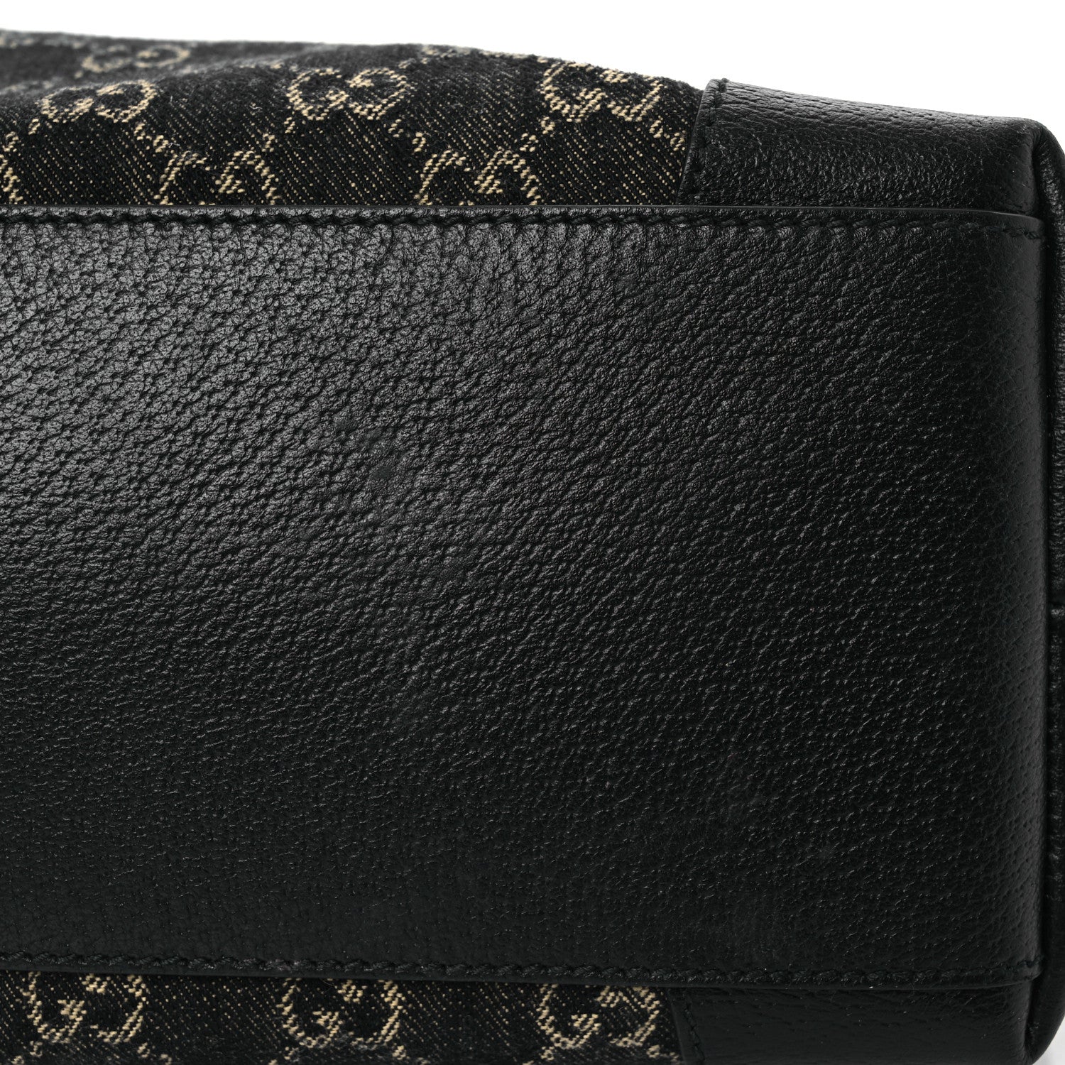 Gucci Jacquard Black Denim GG Monogram Medium Ophidia Shopping Tote Black Ivory 17 of 18
