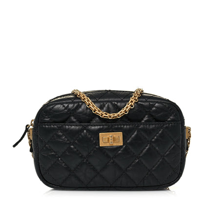 Chanel Aged Calfskin Quilted Mini Reissue Camera Case Black 1 of 12