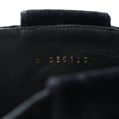 Chanel Velvet Short Boots 40.5 Black 8 of 9
