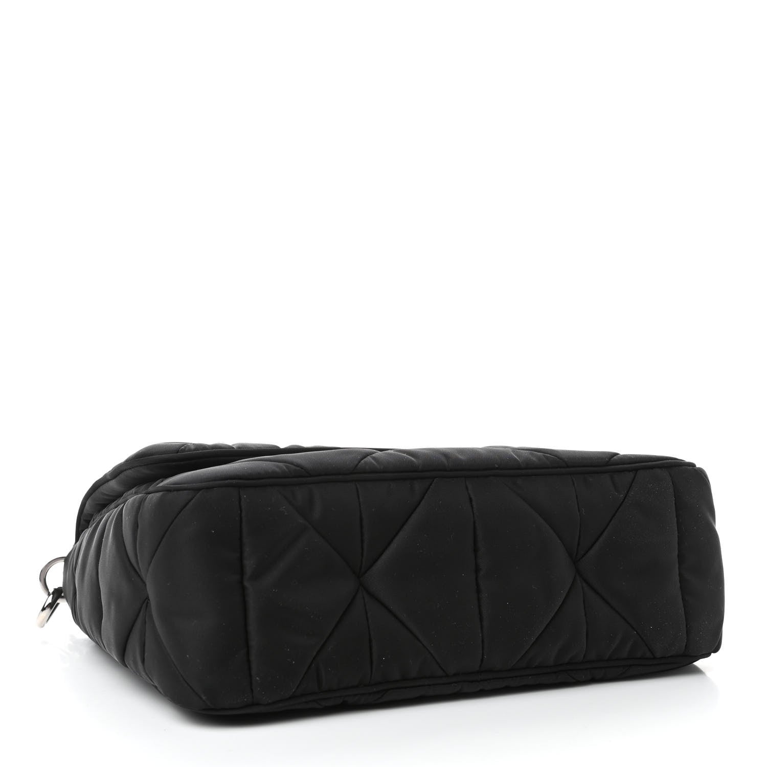 Prada Re-Nylon Quilted Padded Flap Shoulder Bag Black 3 of 4