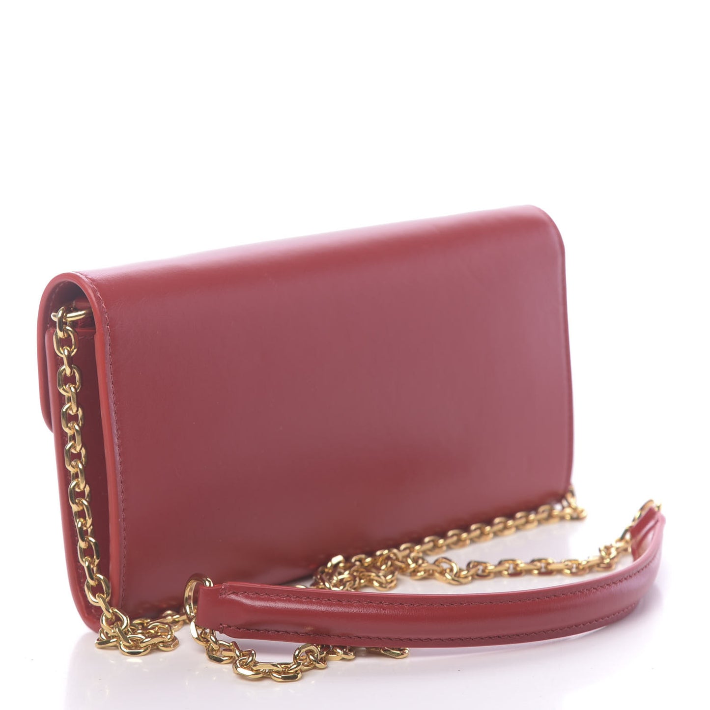 Calfskin C Wallet On Chain Bag Red