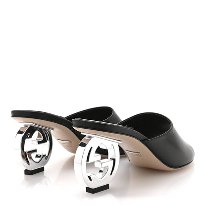 Gucci Malaga Kid Interlocking G Sandals 38.5 Black 5 of 9