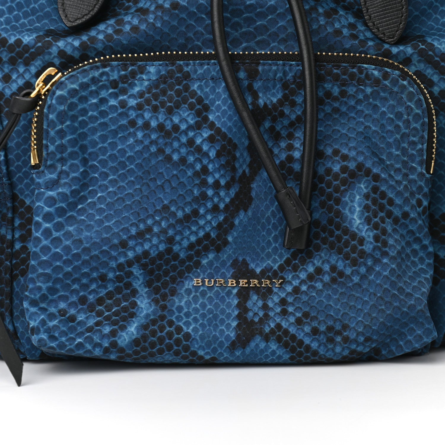 Burberry Nylon Python Print Medium Rucksack Backpack Blue 9 of 12