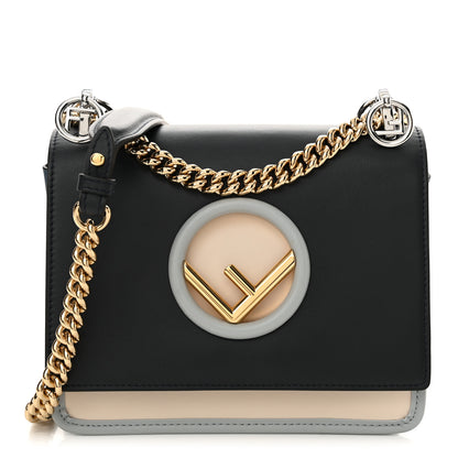 Fendi Vitello Century Opaco F is Fendi Small Kan I Shoulder Bag Blue Beige 1 of 12