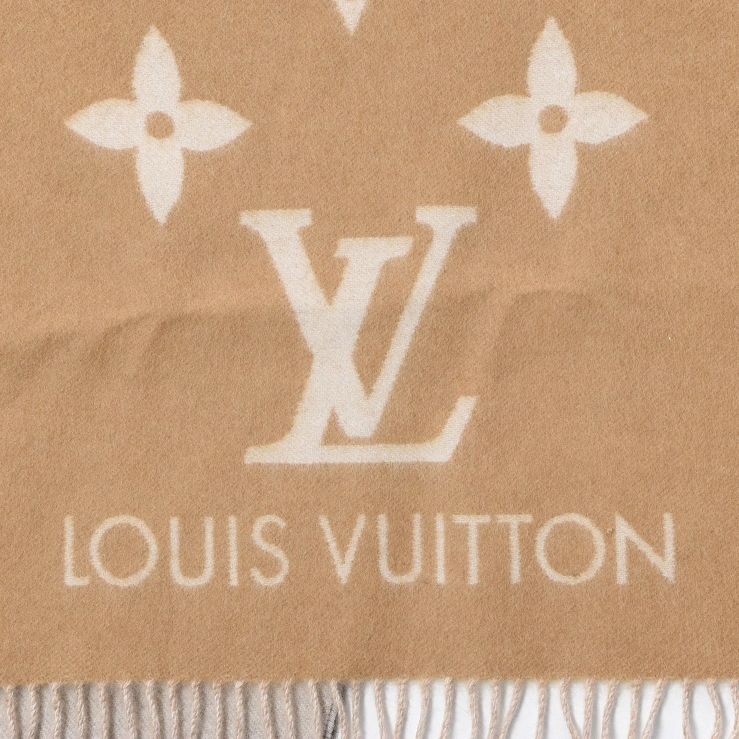 Cashmere Monogram Gradient Reykjavik Scarf Beige