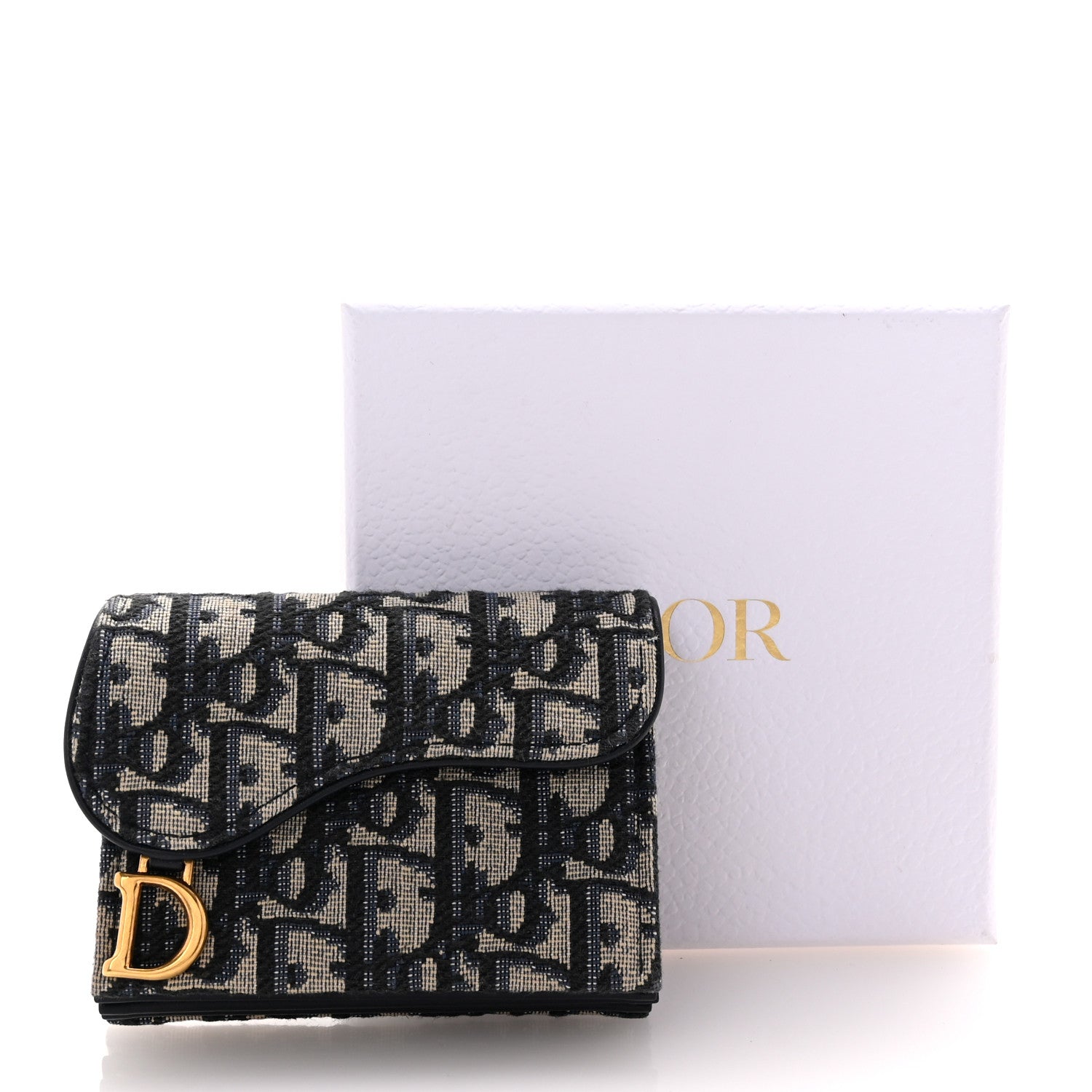 Christian Dior Oblique Saddle 5-Gusset Card Holder Blue 8 of 8