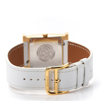 Hermes Stainless Steel Epsom 26mm Heure H Hour Quartz Watch Blanc 3 of 5