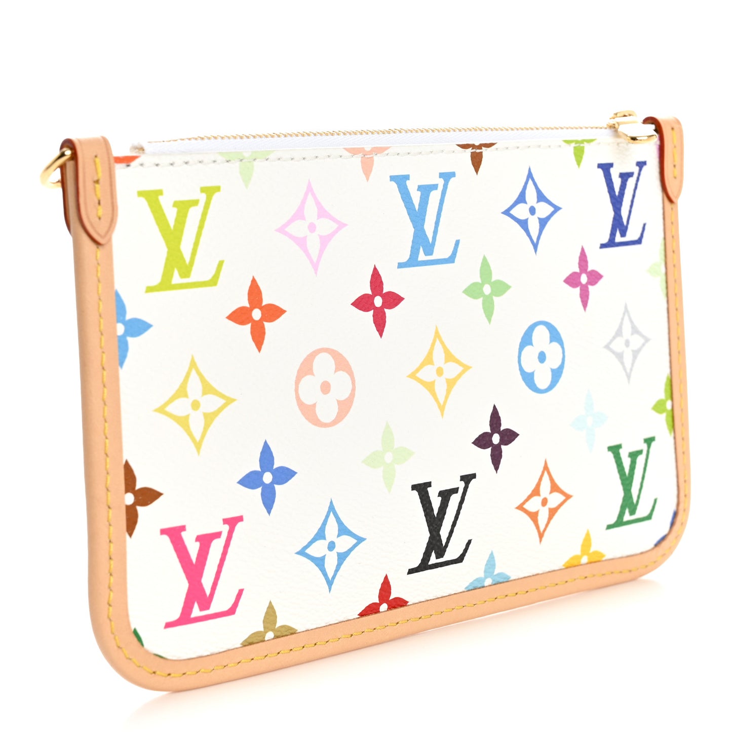 LV x TM Monogram Multicolor Carryall PM Pochette White