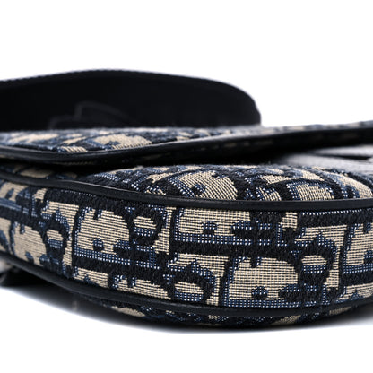 Christian Dior Oblique Mens Mini Saddle Bag Blue 8 of 9