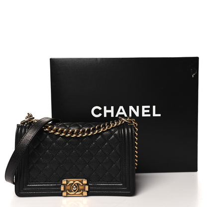 Chanel Caviar Quilted Medium Boy Flap Black 13 of 13