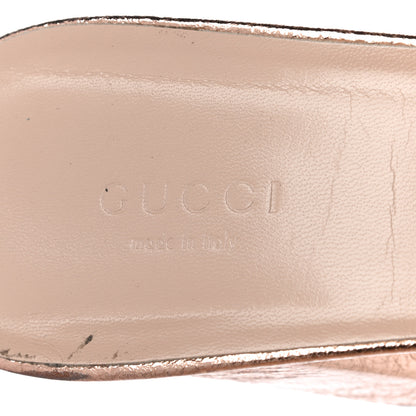 Gucci Galassia GG Marmont Fringe 75mm Slide Sandals 41 Salmone 12 of 13