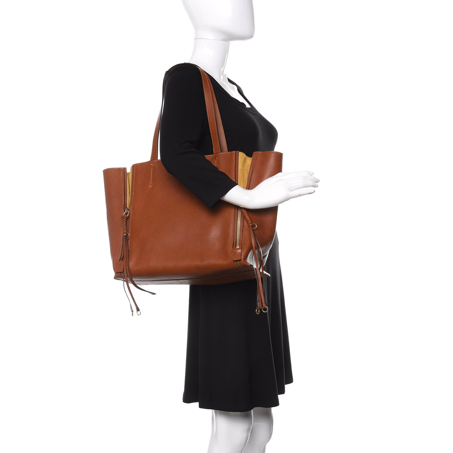 Chloe Smooth Calfskin Medium Milo Shopping Tote Tan 2 of 9