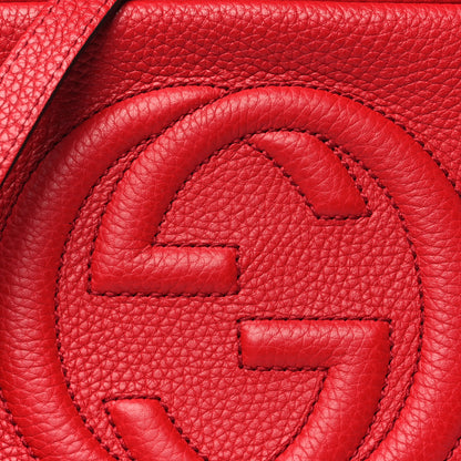 Gucci Pebbled Calfskin Small Soho Disco Bag Tabasco Red 8 of 11